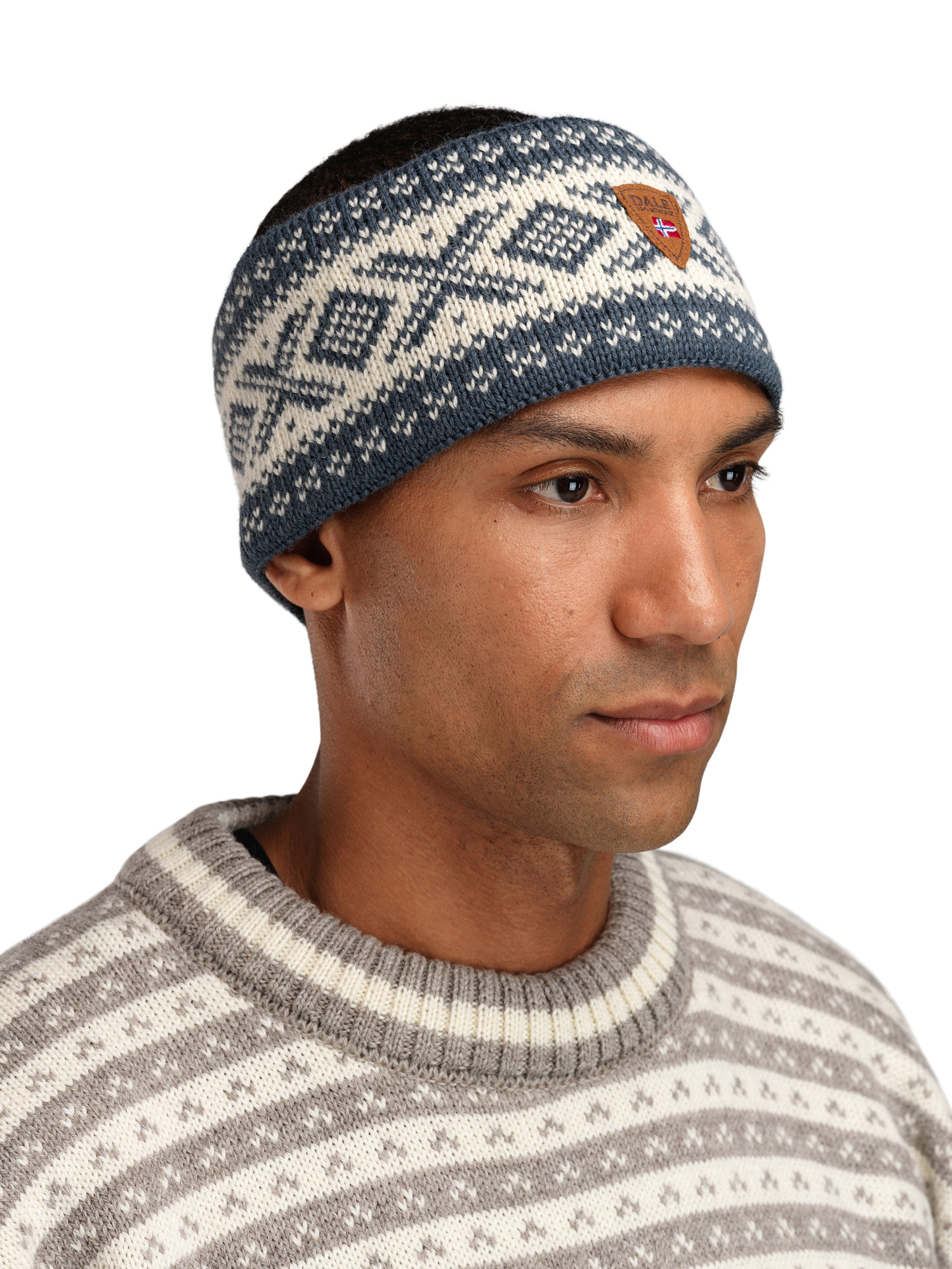 Cortina 1956 pannebånd - norsk ull Blå