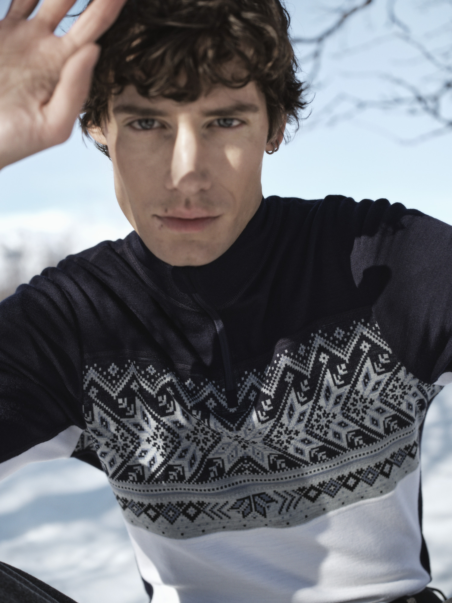 Vail Baselayer Half Zip Blå