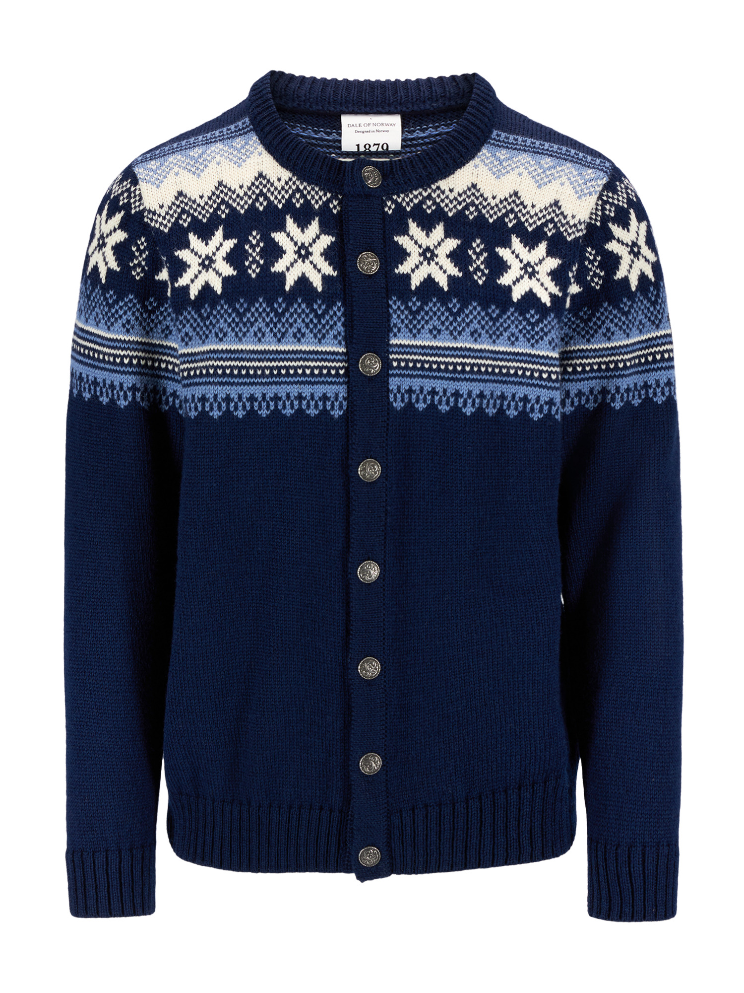 Veafjord ulljakke - norsk ull Blå