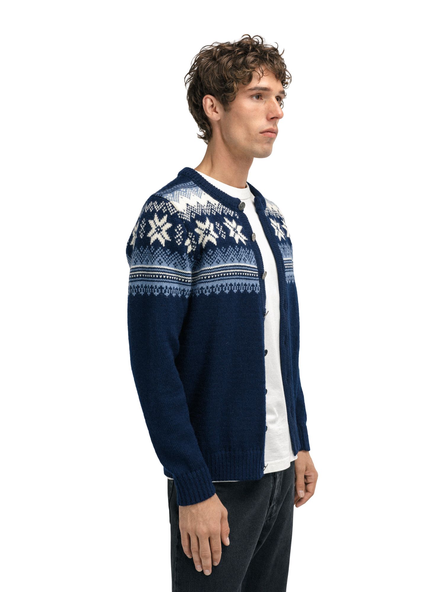 Veafjord ulljakke - norsk ull Blå