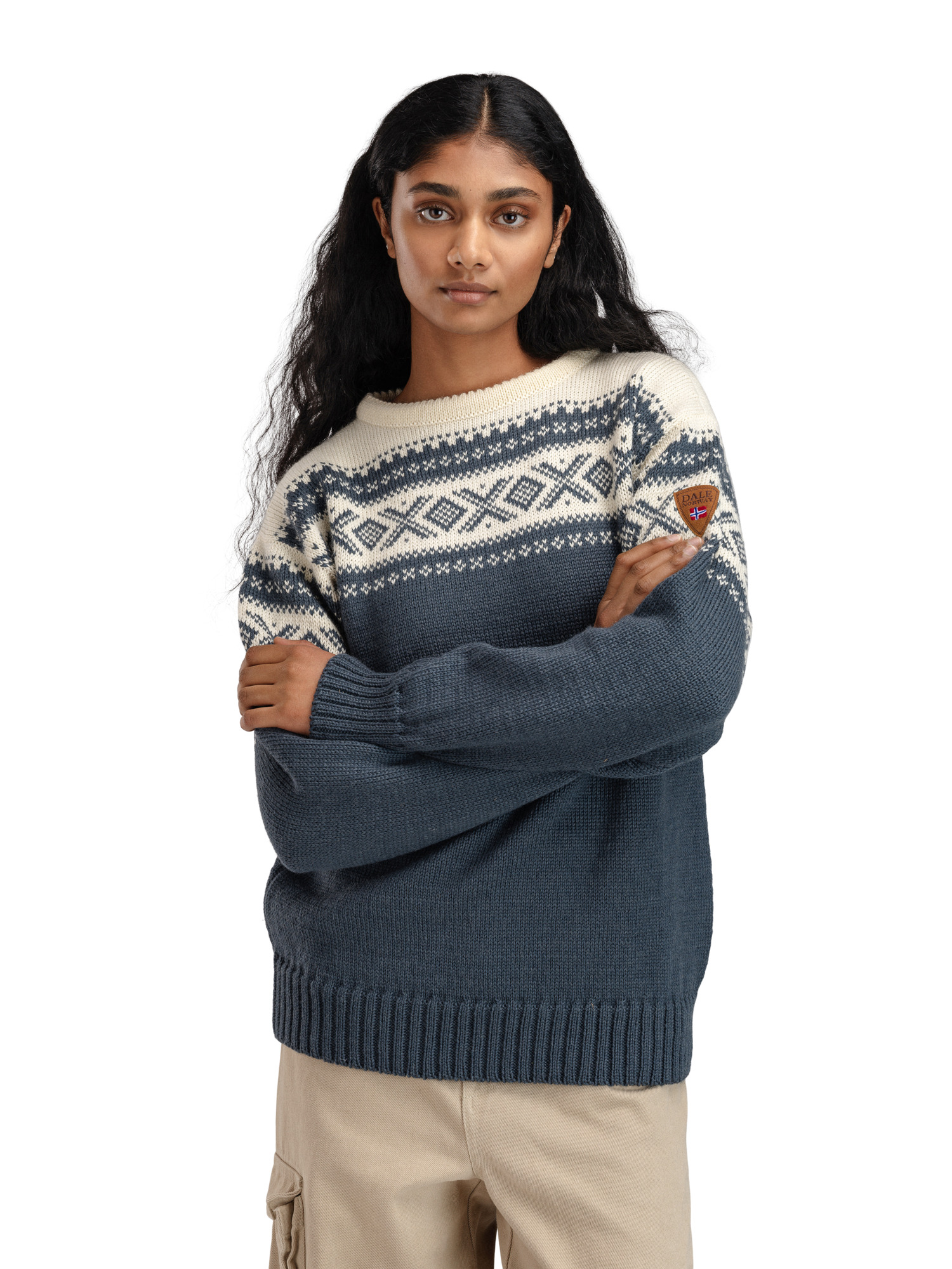 Cortina 1956 genser - norsk ull Blå