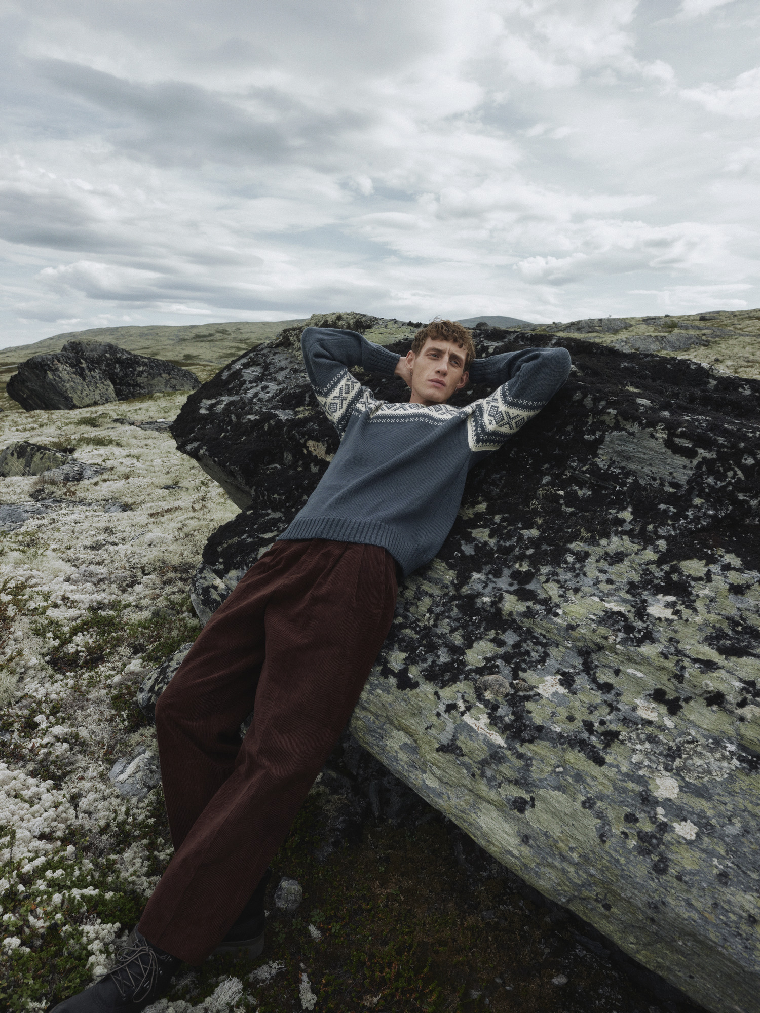 Cortina 1956 genser - norsk ull Blå