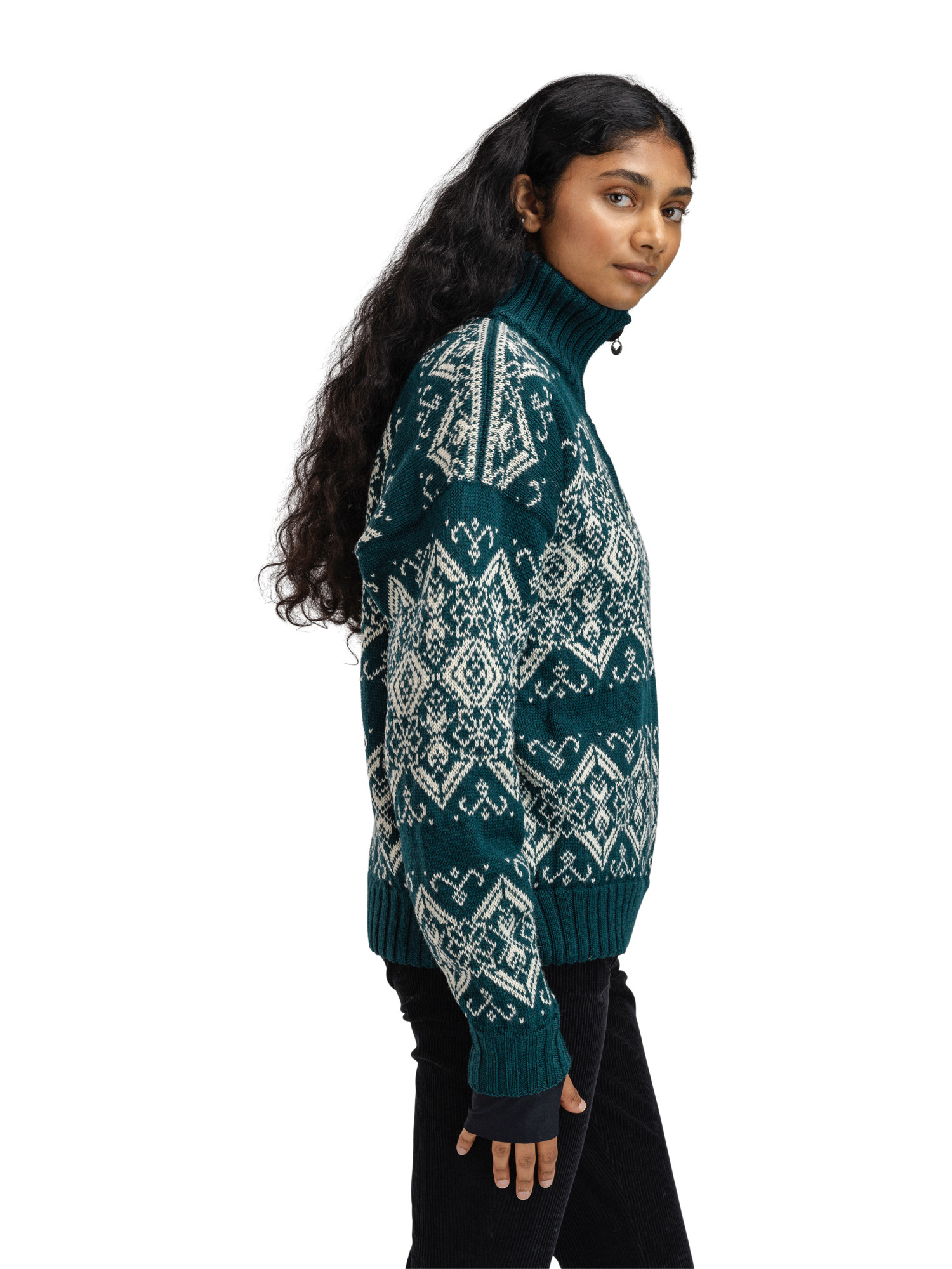 Roset ullgenser - vindstopper anorak Grønn