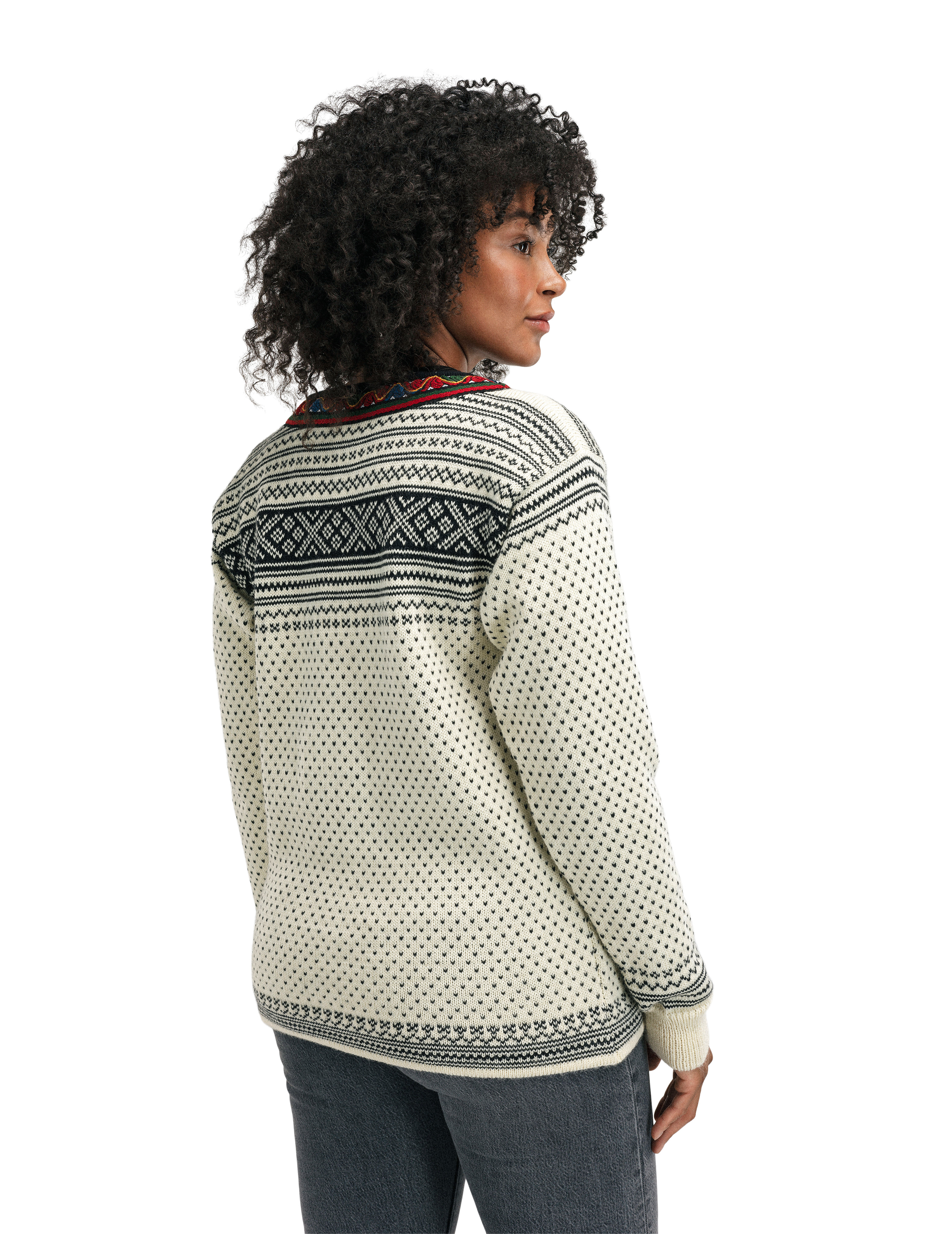 Setesdal lusekofte - norsk ull Offwhite