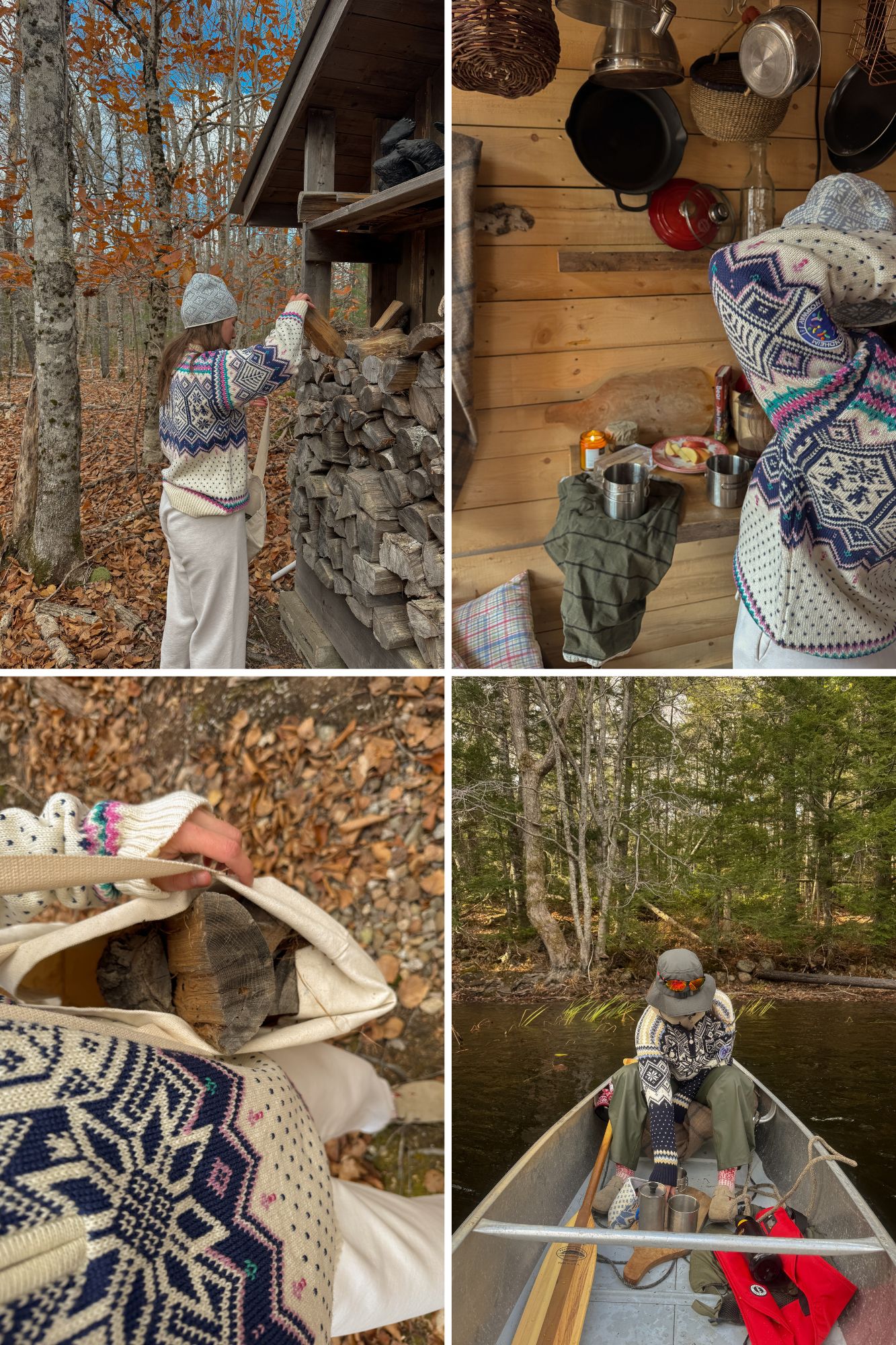 Jodi ute i canadisk natur med Dale of Norway genser Trondheim