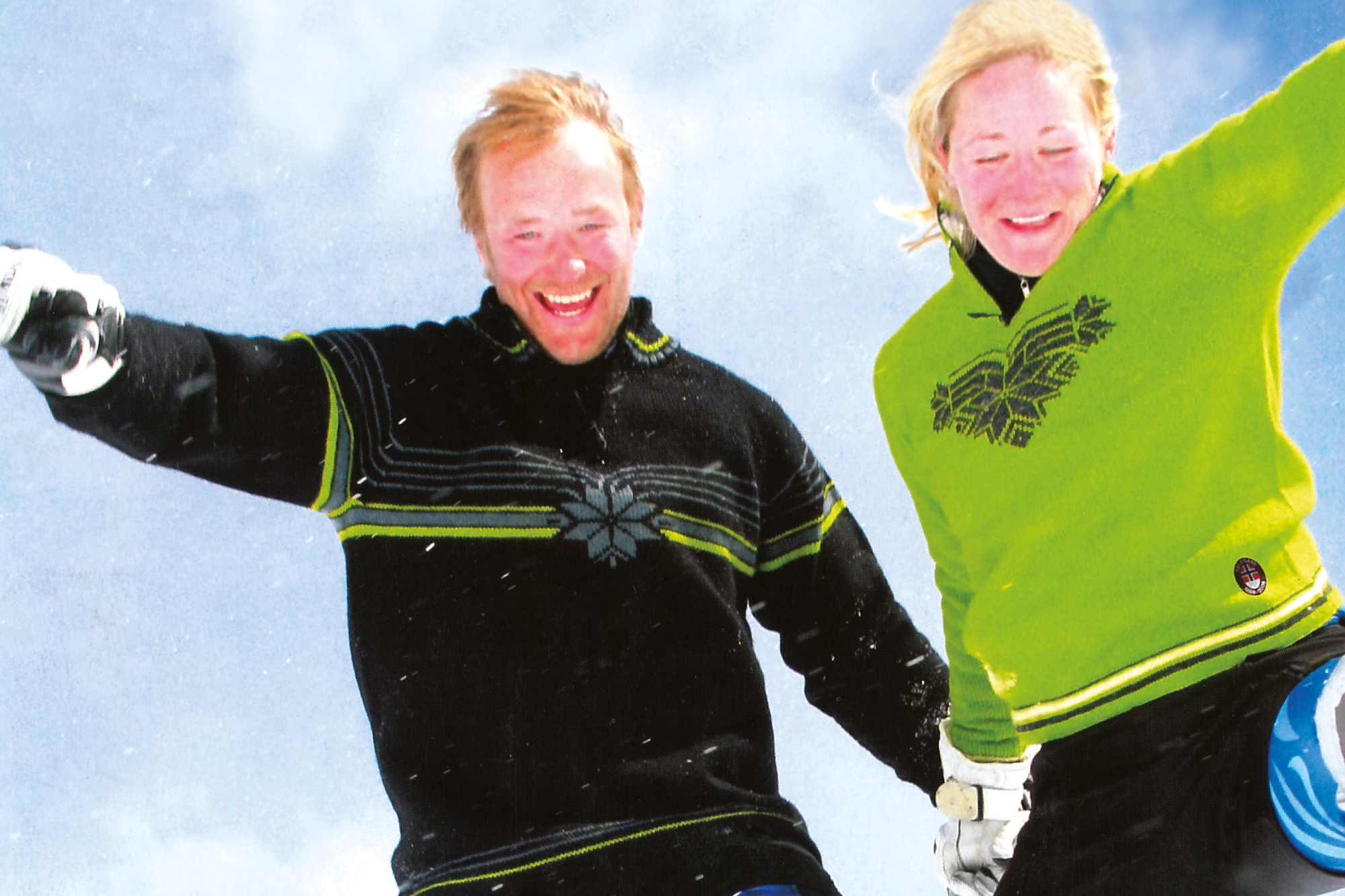 2006  Vinter-OL - Torino, Italia.      På bildet ser vi alpinistene Kjetil André Aamodt og Line Viken.